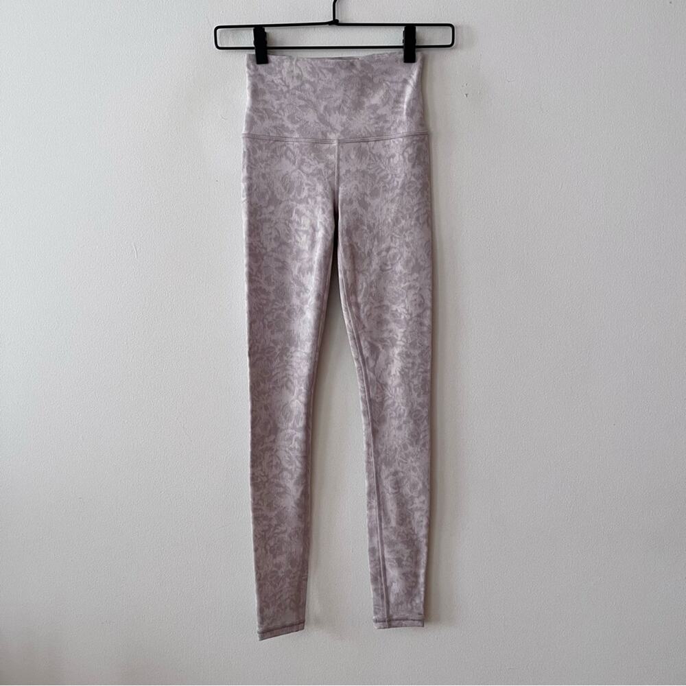 Athleta Elation High Rise Textured Tights in Frosted Floral